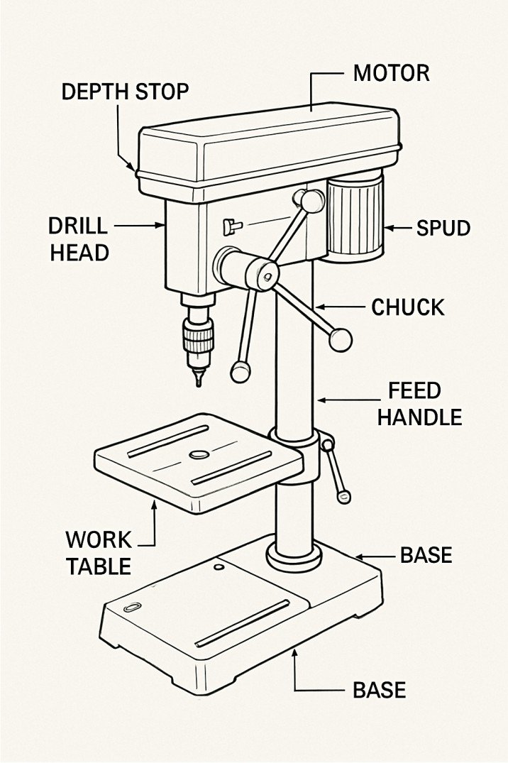 pillar drill machine-technical specification
